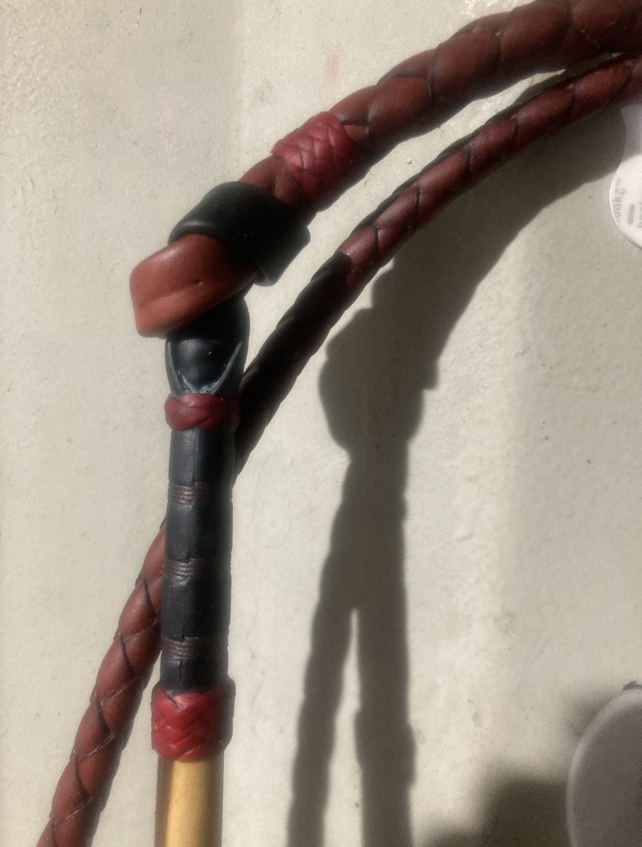 Stock Whips - Red Cow hide - Image 2