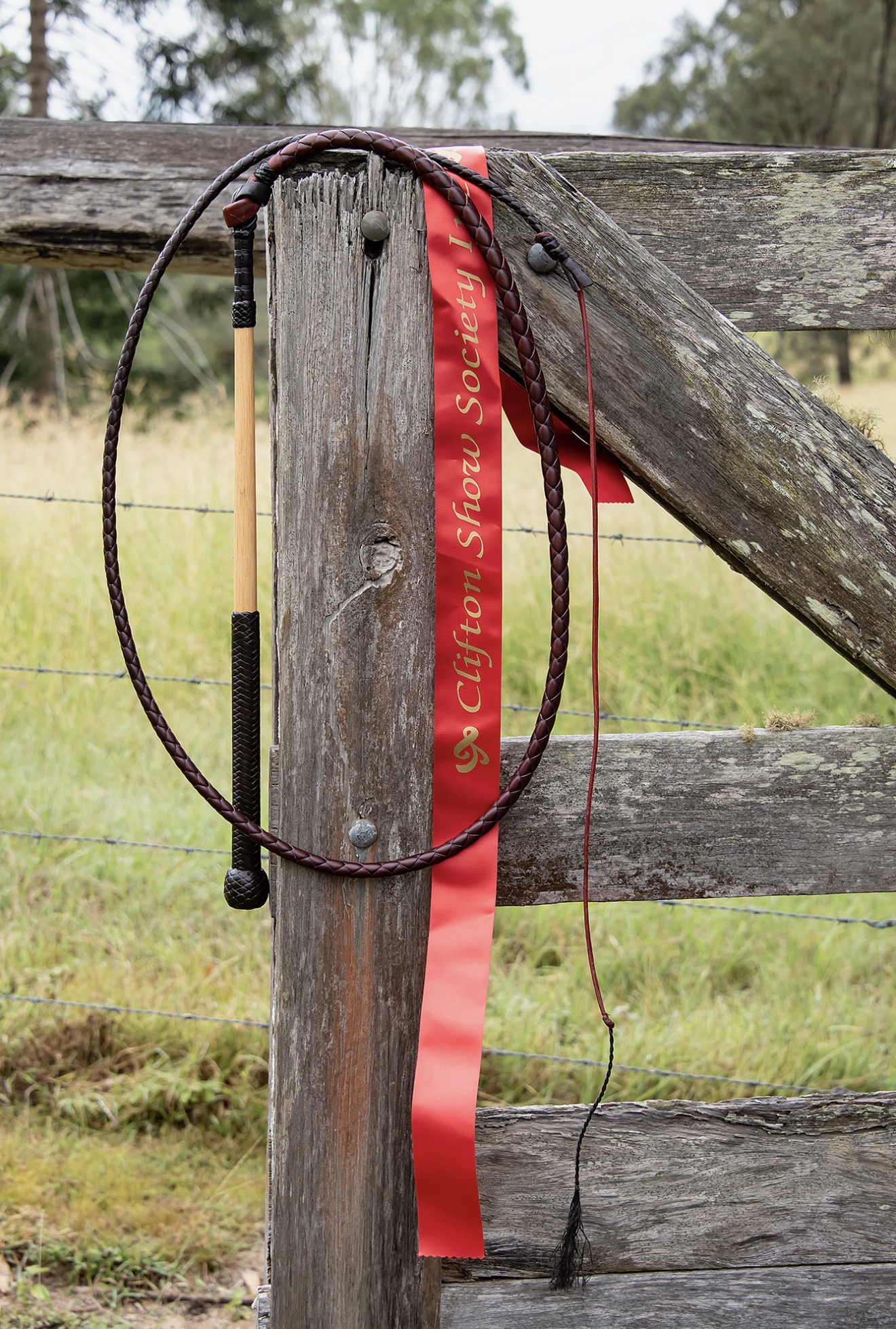 Stock Whips - Red Cow hide - Image 4